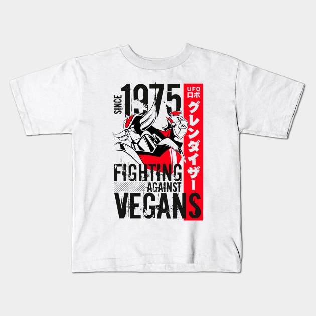046 Grandizer Vegan Kids T-Shirt by Yexart
